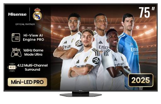 Hisense 75U8Q 75'' 4K Smart QLED MINI LED 144hz TV