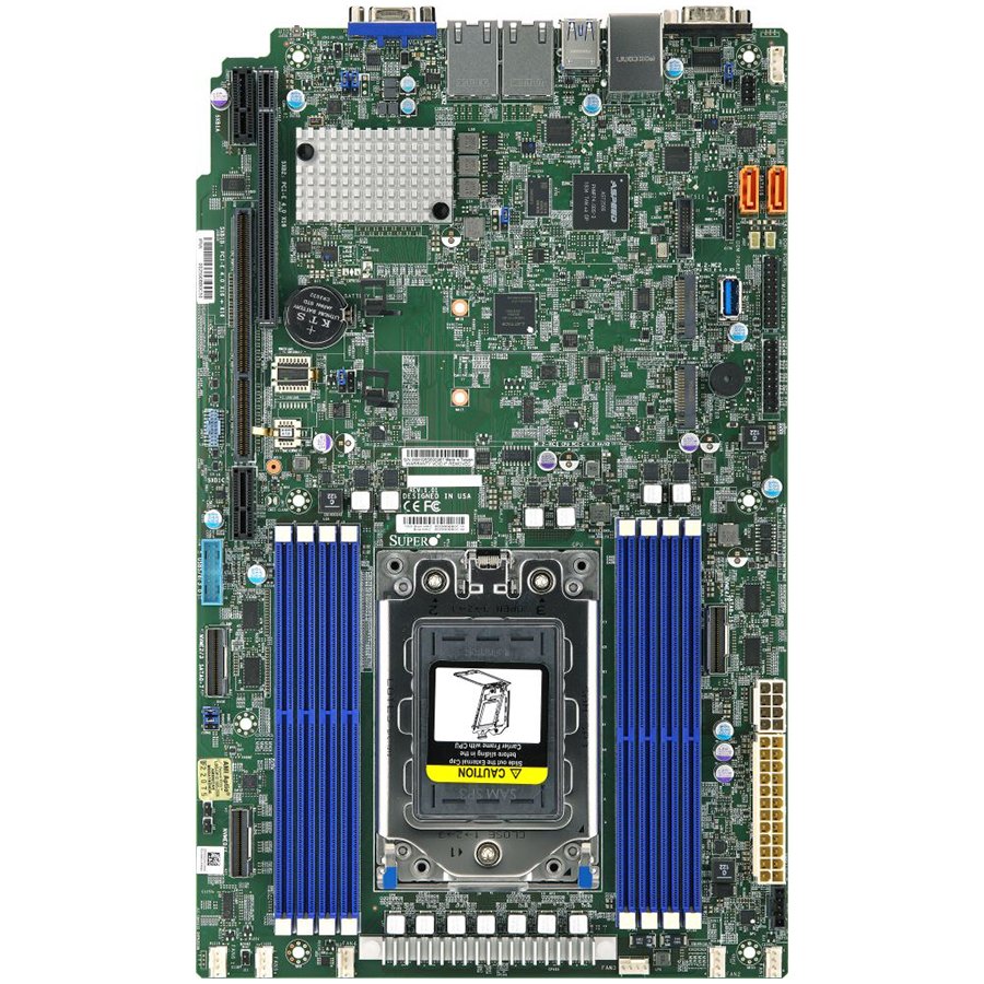 Supermicro mainboard server MBD-H12SSW-IN-B - Single AMD EPYC 7002 CPU, 16 SATA3, 2 M.2, 2 SuperDOM, 2 NVMe via SlimSAS