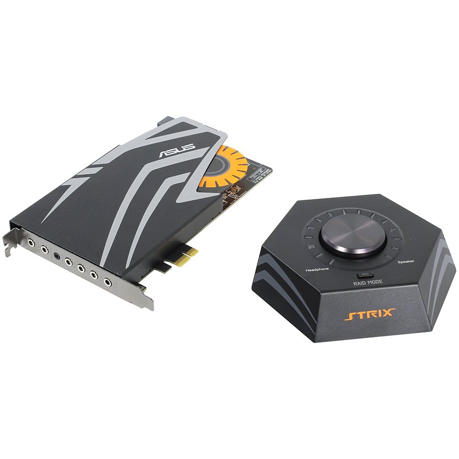 ASUS Strix Raid Pro Sound Card - 7.1 PCIe x1, 116dB SNR, 600ohm Headphone Amplifier (WOW Game Bundle)