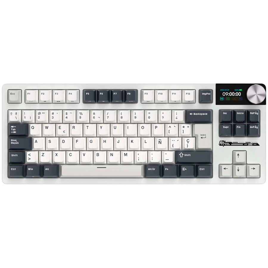 Royal Kludge RK S85 White Night Gaming Keyboard Beige Switch