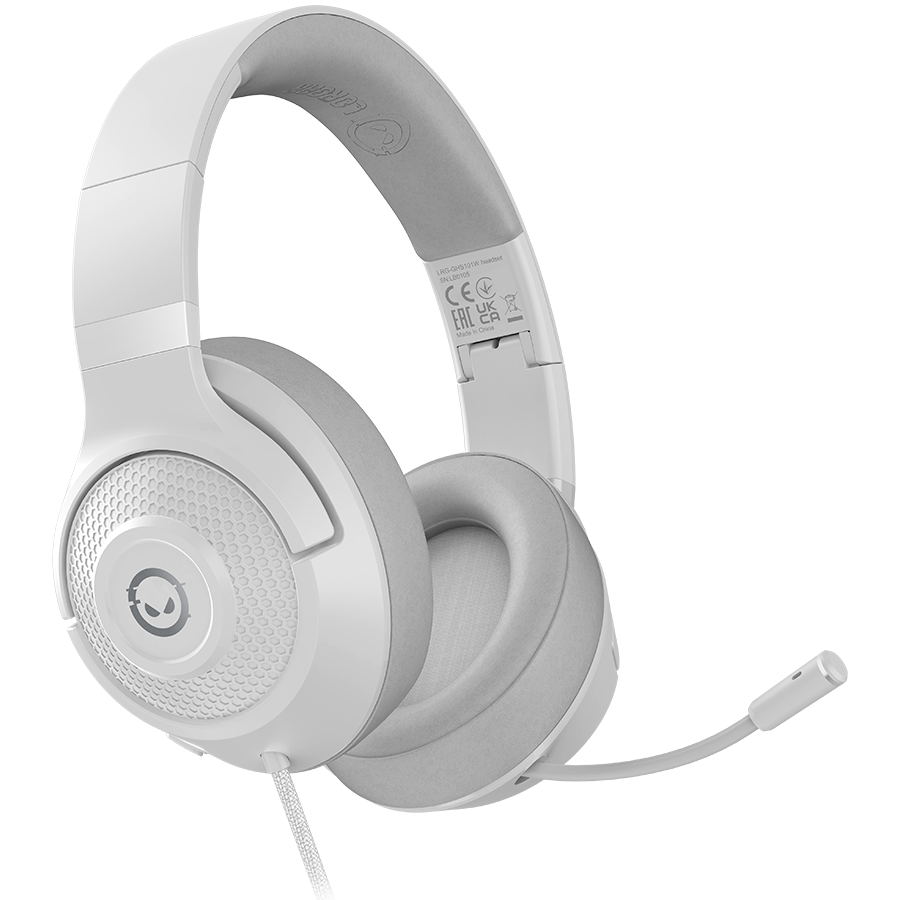 Lorgar Noah 101, Gaming headset with microphone, 3.5mm jack connection, cable length 2m, foldable design, Pu leather ear pads,