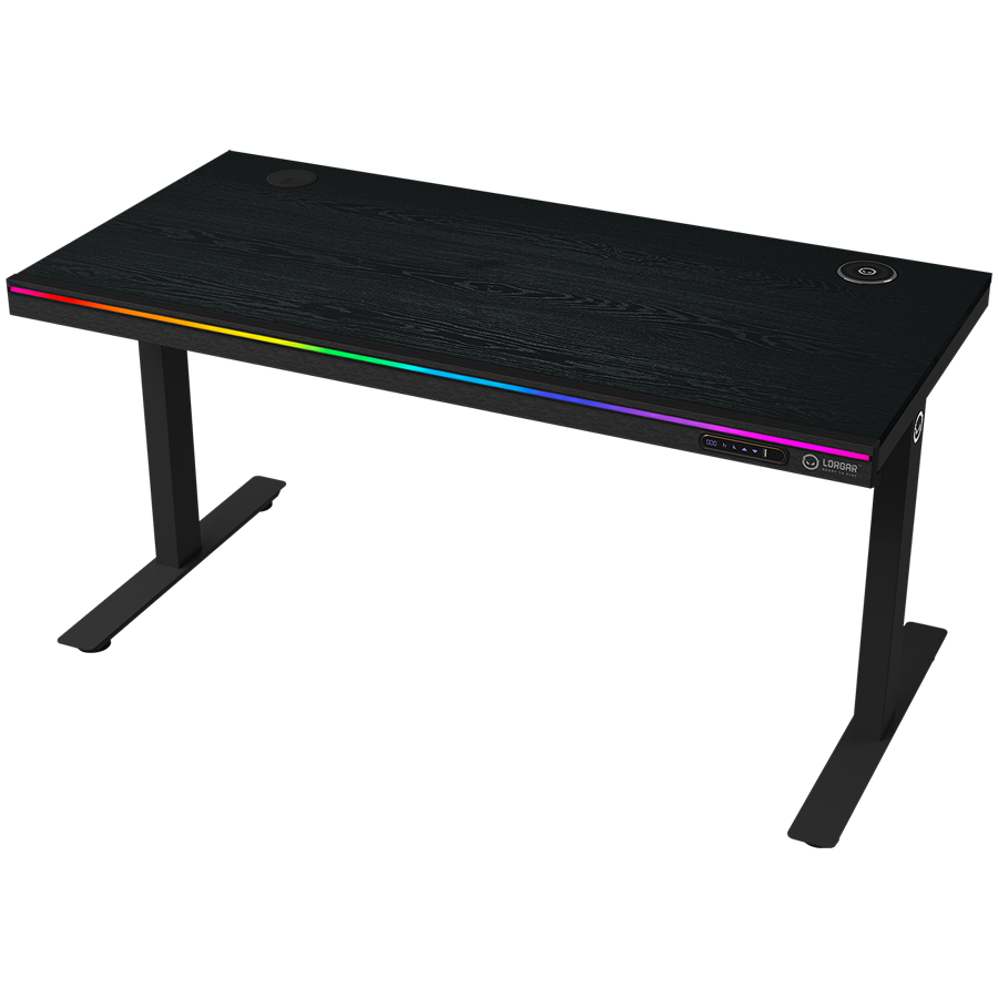 [LRG-DP80W] Dual-Motor Sit/Stand Gaming Desk with Melamine Top Black