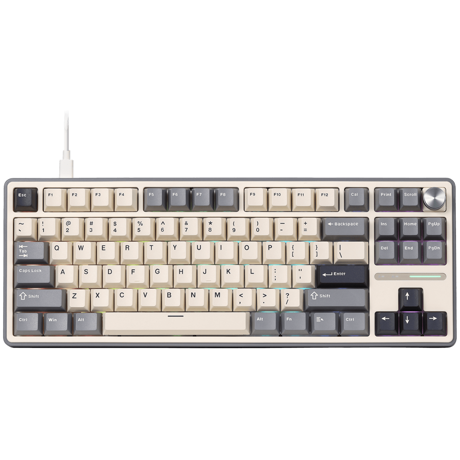 Royal Kludge R87Pro Half Grey Gaming Keyboard Creamy Switch