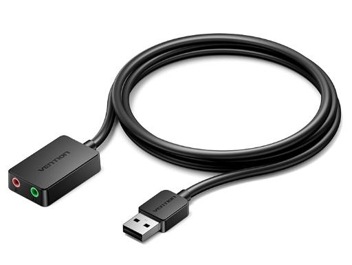 [28762] Vention AUDIO CONVERTER USB-A to 2x3.5mm 1.0m Cable CDYBF