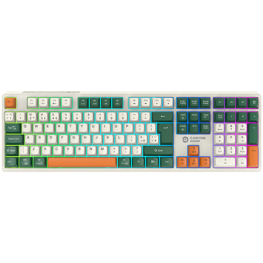 Canyon Keyboard Shadder GKW-11 Mech RGB UK/US Wireless White