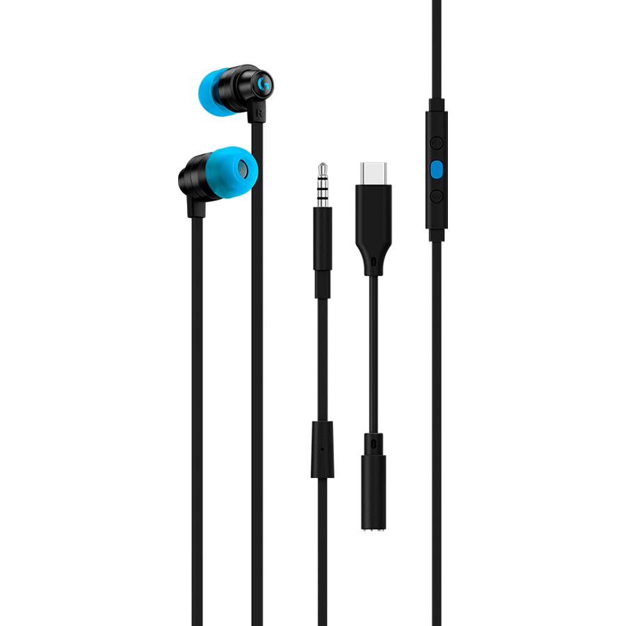 Logitech G333 Wired Gaming Earphones - Black - 3.5 Mm