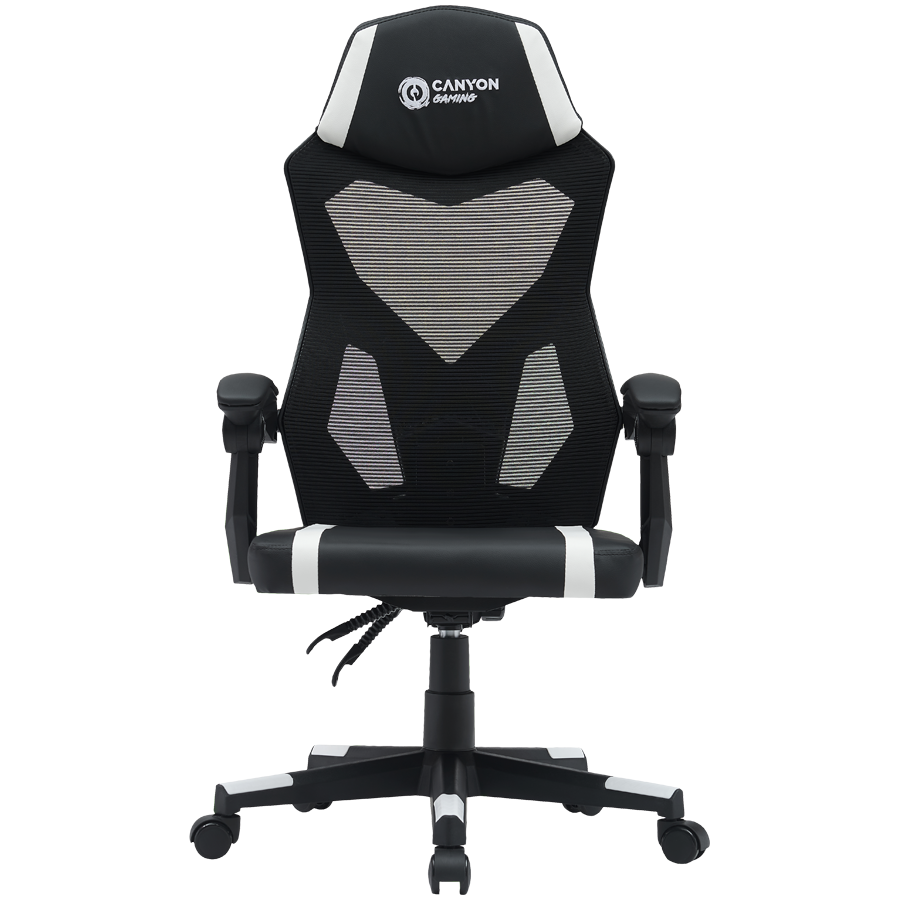 [CNE-MCH01W] Canyon Gaming Chair Flow MCH01 Mesh Black White