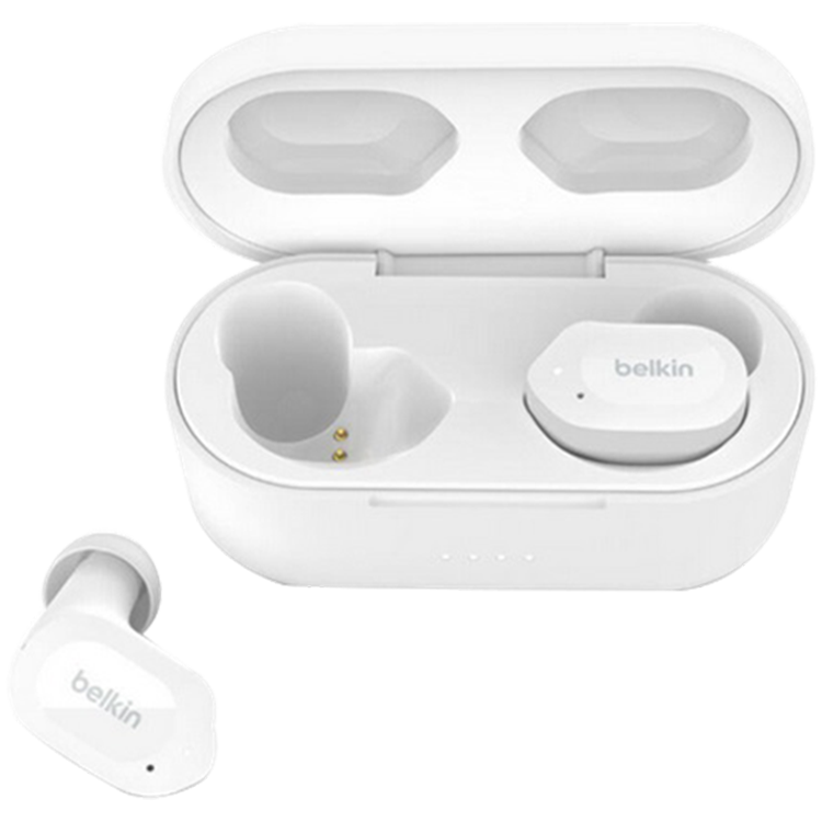 Belkin SoundForm Play True Wireless Earbuds, White