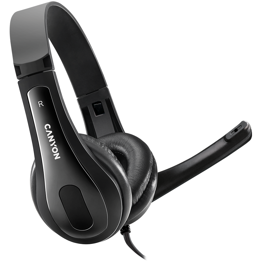 [CNS-CHSU1B] CANYON PC headset CHSU-1 PC Mic USB 2m Black