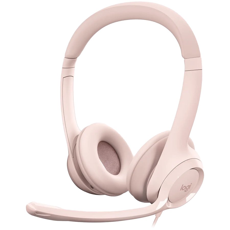 [981-001281] Logitech H390 Corded Headset - Rose - USB