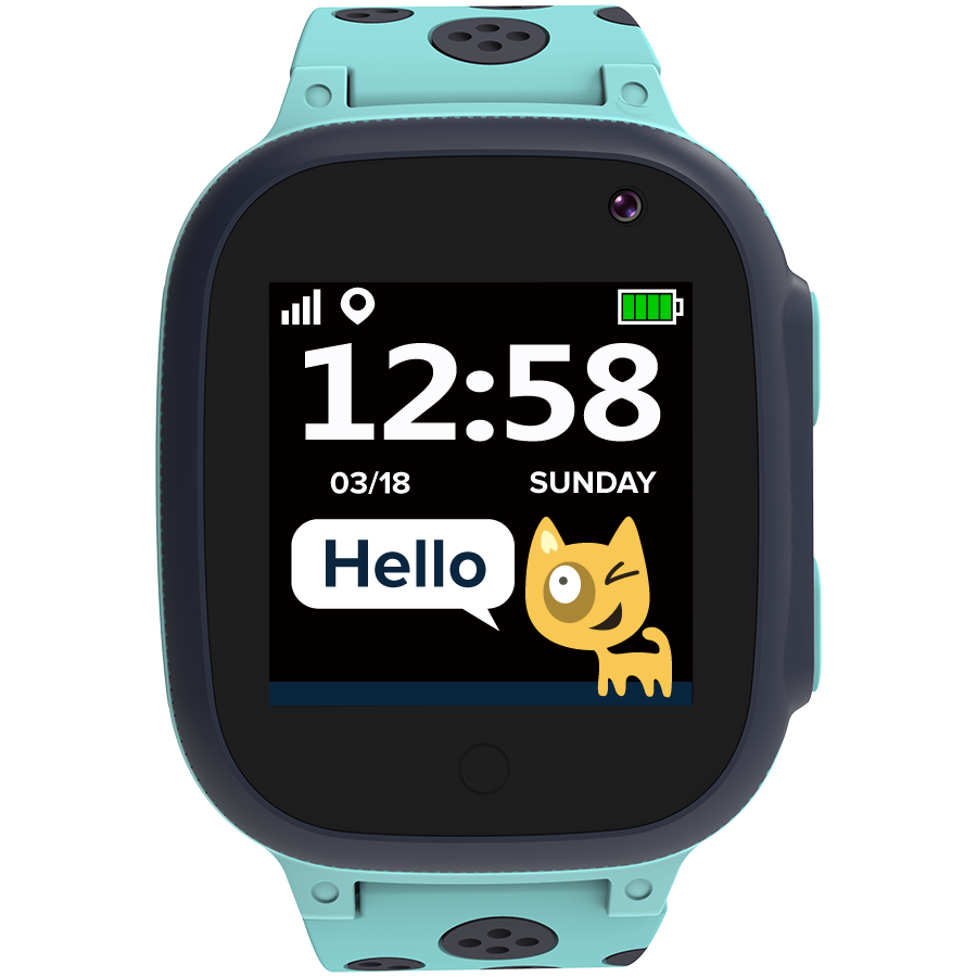 [CNE-KW34BL] CANYON Sandy KW-34, Kids smartwatch, 1.44 inch colorful screen,  GPS function, Nano SIM card, 32+32MB, GSM(850/900/1800/1900MHz), 400mAh battery, compatibility with iOS and android, Blue, host: 52.9*40.3*14.8mm, strap: 230*20mm, 42g