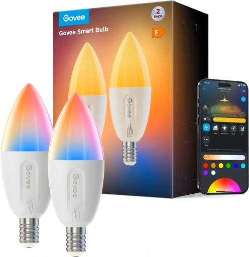 [28672] Govee Bulb Ceiling E14 Smart LED 9W RGBWW (Pack of 2) B600CCC1