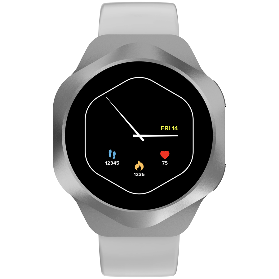 [CNS-SW88SS] CANYON Smart Watch Hexagon 88 BT-CALL Silver