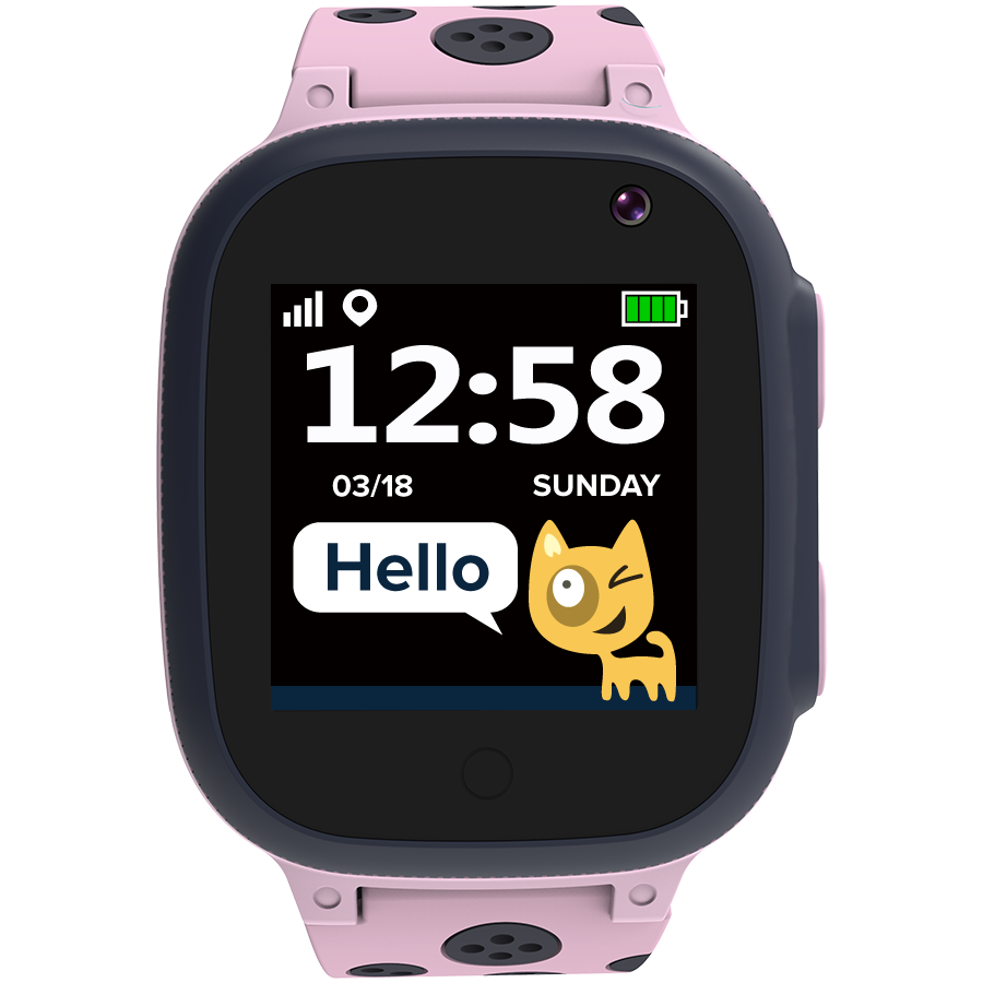 [CNE-KW34PP] CANYON Sandy KW-34, Kids smartwatch, 1.44 inch colorful screen, GPS function, Nano SIM card, 32+32MB, GSM(850/900/1800/1900MHz), 400mAh battery, compatibility with iOS and android, Pink, host: 52.9*40.3*14.8mm, strap: 230*20mm, 42g