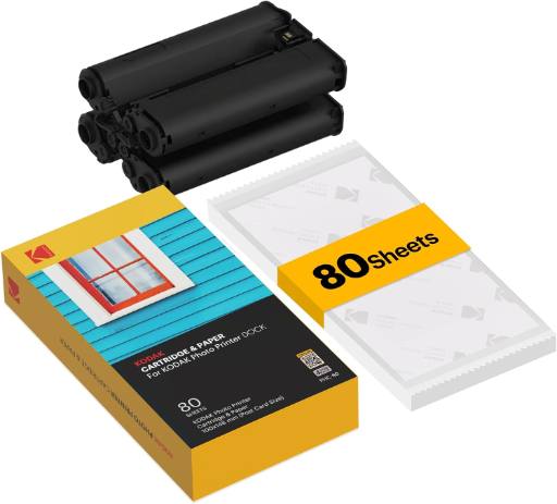 [30483] Kodak Printer Dock Sheets for Dock Plus & Dock ERA 4x6 (80 Sheets + Cartridge)