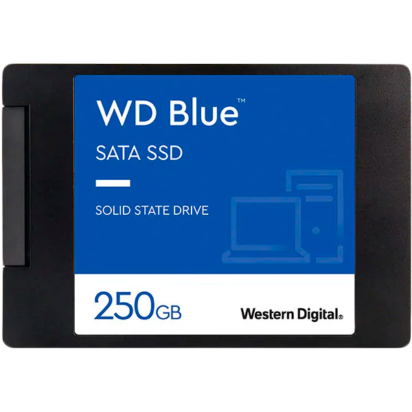 [WDS250G2B0A] SSD WD Blue (2.5", 250GB, SATA III 6 Gb/s, 3D NAND Read/Write: 550 / 525 MB/sec, Random Read/Write IOPS 95K/81K)
