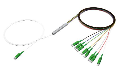[28633] Opton PLC Fiber Splitter 1x8 SM LC/APC SteelBox 1m