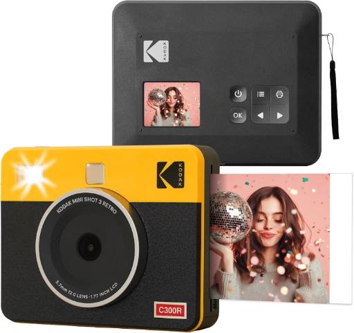 [30479] Kodak Instant Camera & Printer RETRO Mini Shot 3 Yellow 3x3 (8 sheets)