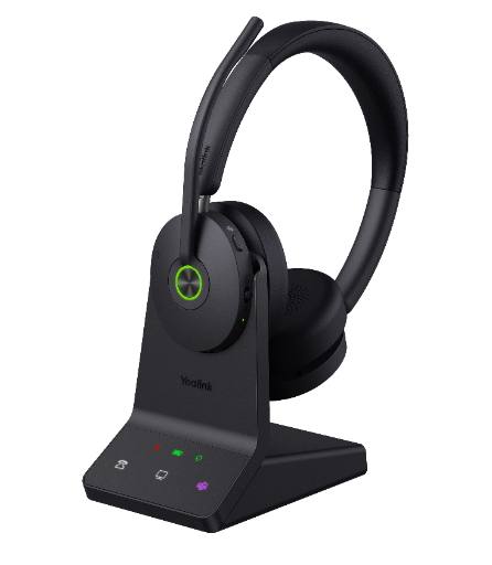 [28515] Yealink Headset Wireless Dual-Mode DECT/Bluetooth 4-Mic NC with ANC & Basestation WH68 Teams
