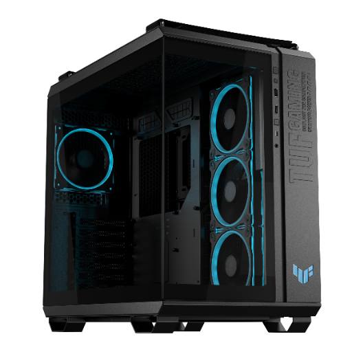 ASUS PC Case TUF Gaming ATX Dual-Chamber Design Boundless Panoramic Glass 4x Pre-Installed ARGB Fans Carry Straps USB-C GT502 Horizon Black