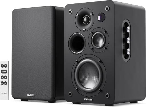 Majority Speakers Active D100X 100W 5'' 3-Way BT/USB/HDMI/DSP/Phono Black (pair)