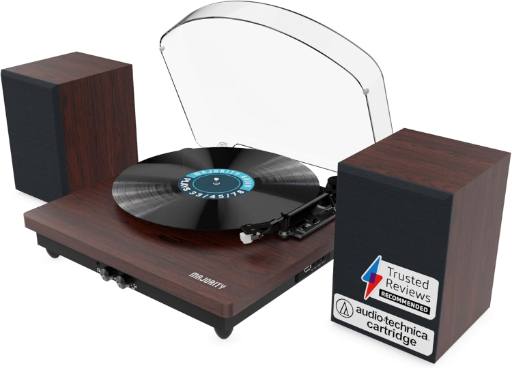 [28393] Majority Turntable MOTO PLUS incl 60W Speakers & Audio Technica Cartridge