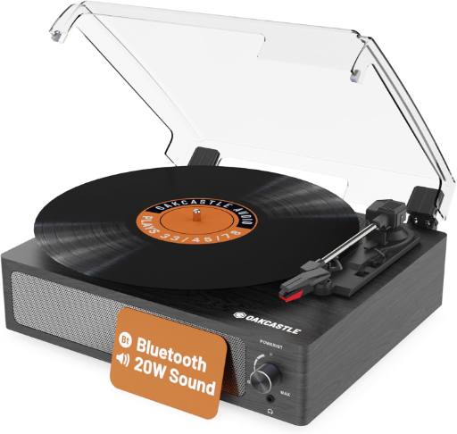 [28391] Majority Turntable TT100 Belt Drive & Integrated 20W Speakers (Oakcastle)