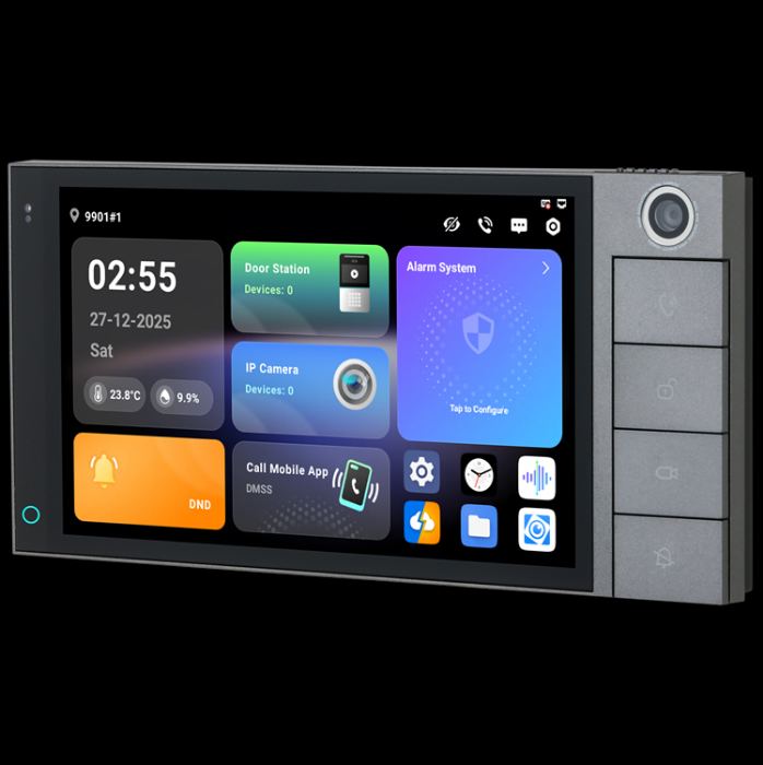 SCP3022B-CBZ-S DAHUA ANDROID ΘΥΡΟΤΗΛΕΟΡΑΣΗ IP POE 7'' ΜΑΥΡΗ ΜΕ ΠΛΗΚΤΡΑ ΕΠΙΤΟΙΧΙΑ ΕΓΚΑΤΑΣΤΑΣΗ