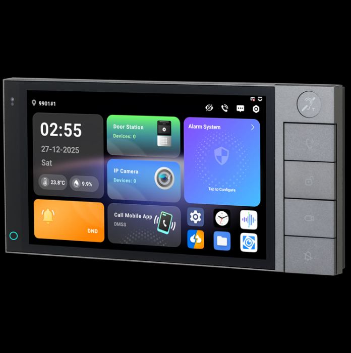 SCP3022B-IBZ-S DAHUA ANDROID ΘΥΡΟΤΗΛΕΟΡΑΣΗ IP POE 7'' ΜΑΥΡΗ ΜΕ ΠΛΗΚΤΡΑ ΕΠΙΤΟΙΧΙΑ ΕΓΚΑΤΑΣΤΑΣΗ