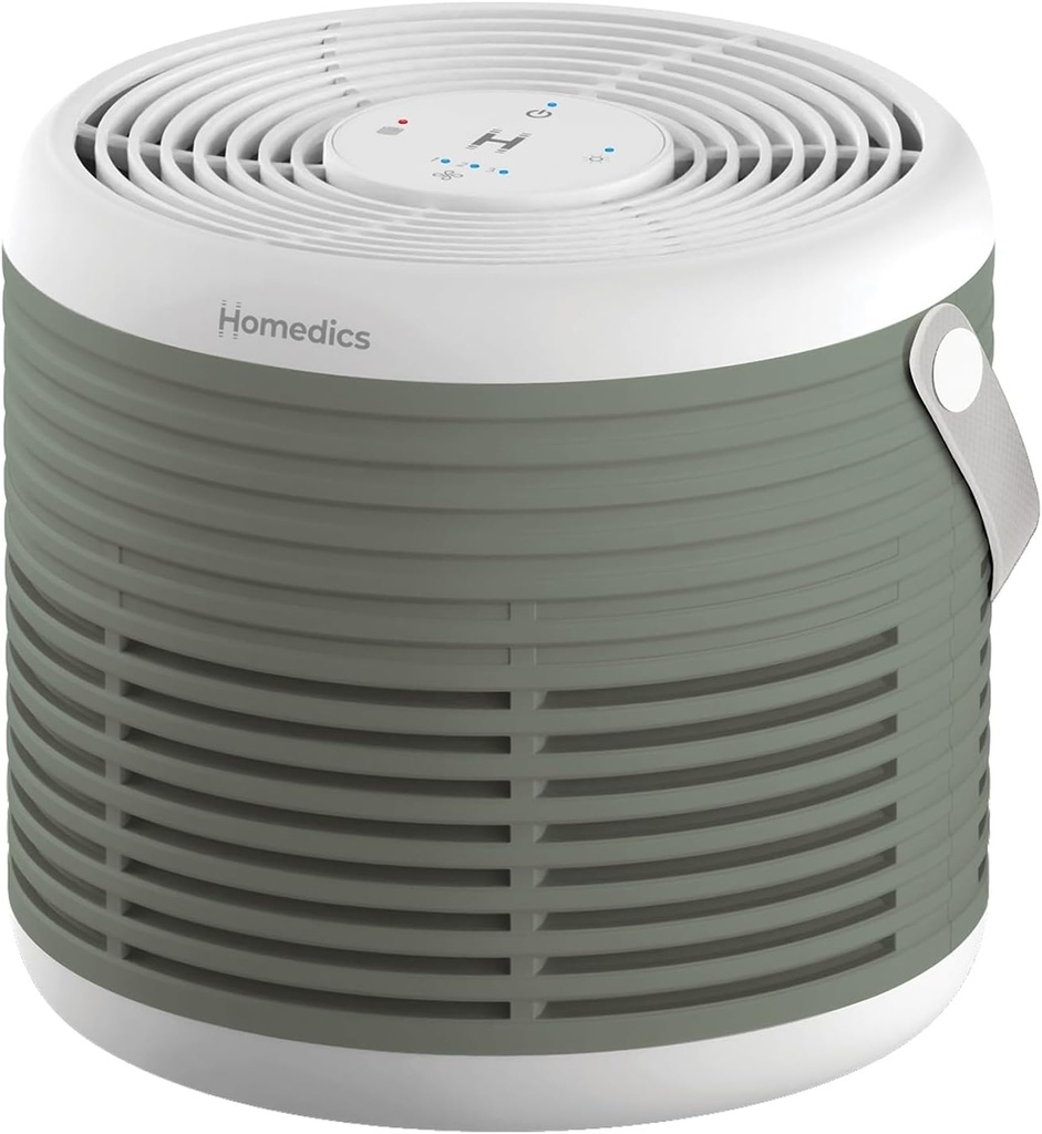 Homedics Air Purifier 3-in-1 Rechargeable WHISPER PURE COMFORT Green