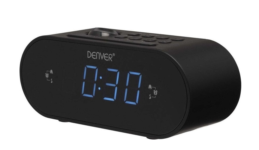 Denver AUDIO Alarm Clock Speaker with FM Radio & Time Projection CRP-717B