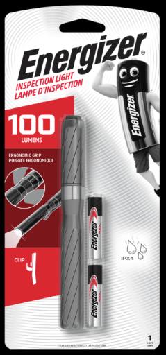 Energizer Metal Inspection Pen Torch Light 100 Lumens (2xAAA)