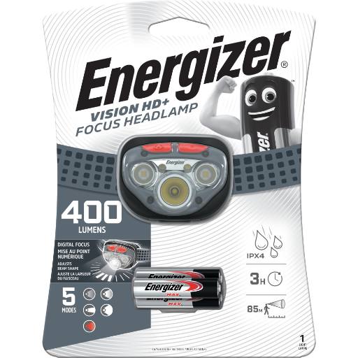 [28260] Energizer Vision HD+ Focus 3AAA Headlight 400 Lumens (Batteries Included)
