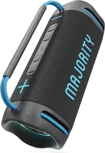 Majority MOVE 4 Rugged IPX67 Water Resistant 70W TWS RGB Bluetooth Speaker with LED Light Effects & 30H Long Lasting Battery Life