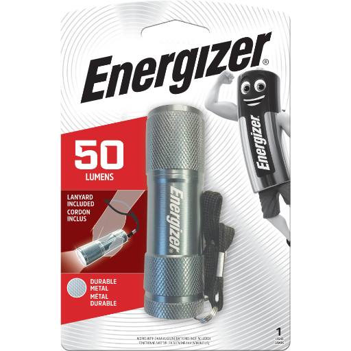 [28237] Energizer Metal Torch 3AAA - 50 Lumens, Lightweight, Impact Resistant, Lanyard