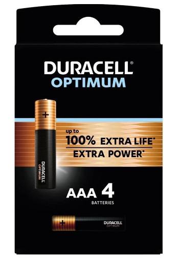 Duracell OPTIMUM AAA Up to 100% More Power than Duracell Plus (4pcs)