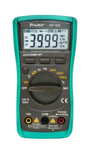 [30435] Proskit Digital Multimeter with Autorange and Capacitor Measurement MT-1232