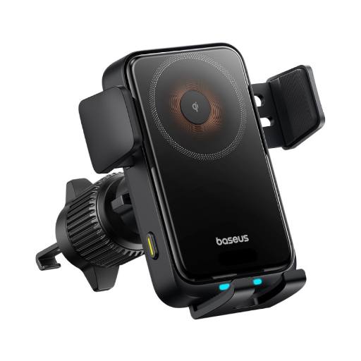 Baseus Car Charger Wireless AirVent Wisdom Pro Auto Coil Alignment 15W Black