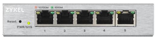 [28117] Zyxel Switch Gigabit Ethernet Managed 5-Port Metal GS1200-5 UK Plug