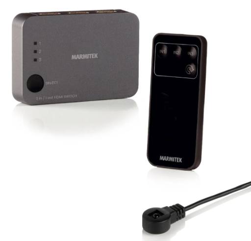 [28075] Marmitek HDMI Switch 3x1 4K 60Hz with IR Receiver Connect 310 UHD 2.0