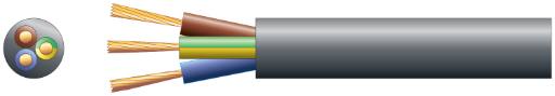 [28051] Mercury Mains Power Cable 3-Core 10A 1.0mm 100m Black 804.344UK