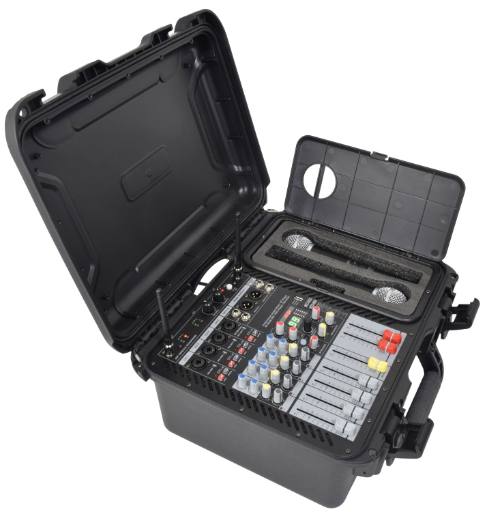 [28040] Citronic FLITE-600 Portable Amplified Mixer 600W with 2xUHF Mics & DSP 170.600UK