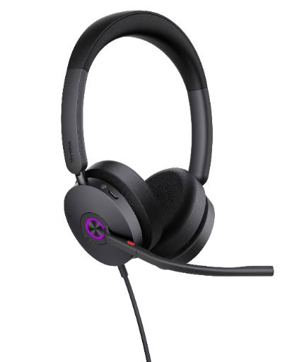[27914] Yealink Headset Wired USB 4-Mic Noise Cancelling Hybrid ANC USB-C/A UH48 Dual Teams