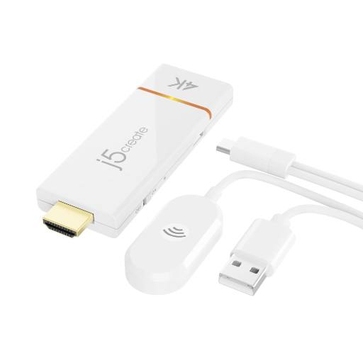 [27908] j5create JVAW76 Screencast Wireless 4K HDMI Display Adapter Miracast/AirPlay USB Powered 2.5 & 5.8 GHz