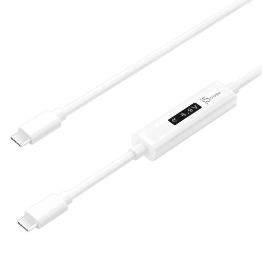 [27895] j5create Charging Cable USB-C to USB-C with OLED Dynamic Power Meter 100W JUCP14