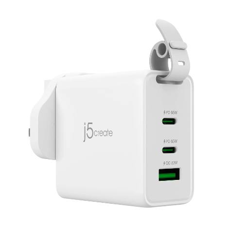 [27892] j5create Charger Wall Travel 65W GaN 2xUSB-C/1xUSB-A + USB-C Cable JUP3565CV