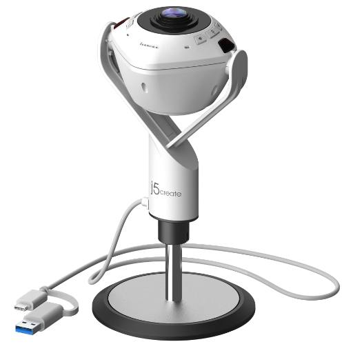 [27887] j5create Conference Camera FullHD 360° AI-Powered with Speakerphone & RemoteControl JVU368