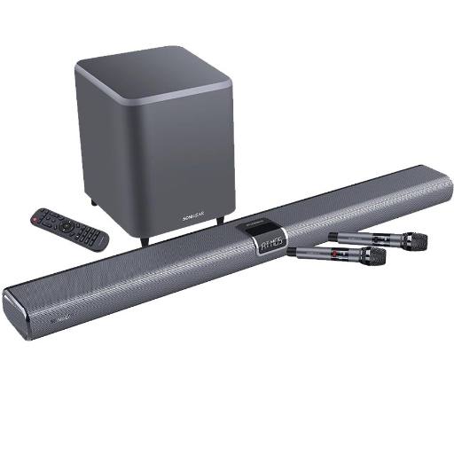 [27830] SonicGear STUDIOBAR 3000 Dolby Atmos 700W 5.1.2 Soundbar Incl 2xUHF Wireless Microphones 3xHDMI,BT,USB