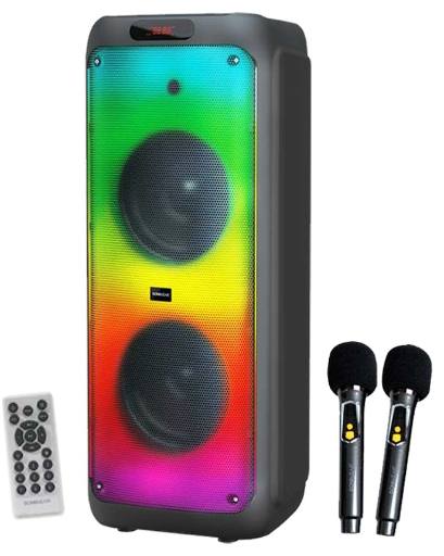 [27827] SonicGear AudioXPro1200HD 2 x 12'' Portable Karaoke Speaker with 2 x Wireless Microphones