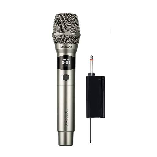 [27820] SonicGear WM3000UL Palladium 1x Handset Wireless UHF Microphone with Rechargeable Receiver